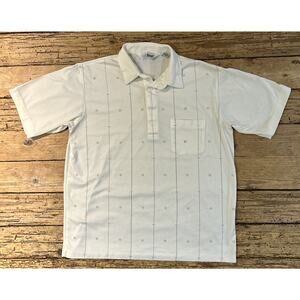 Idle Time Men’s Ivory Polo Short Sleeve Shirt Size L NWOT